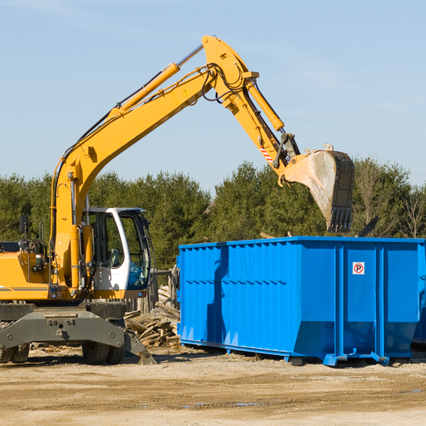 what size residential dumpster rentals are available in Amador County